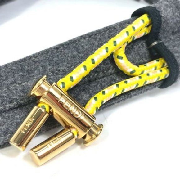 UNUSED FENDI 8C0627 belt felt gray - Picture 8 of 9